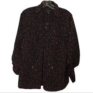 Talbots Blouse, Talbot's Leopard Print, Size: Medium